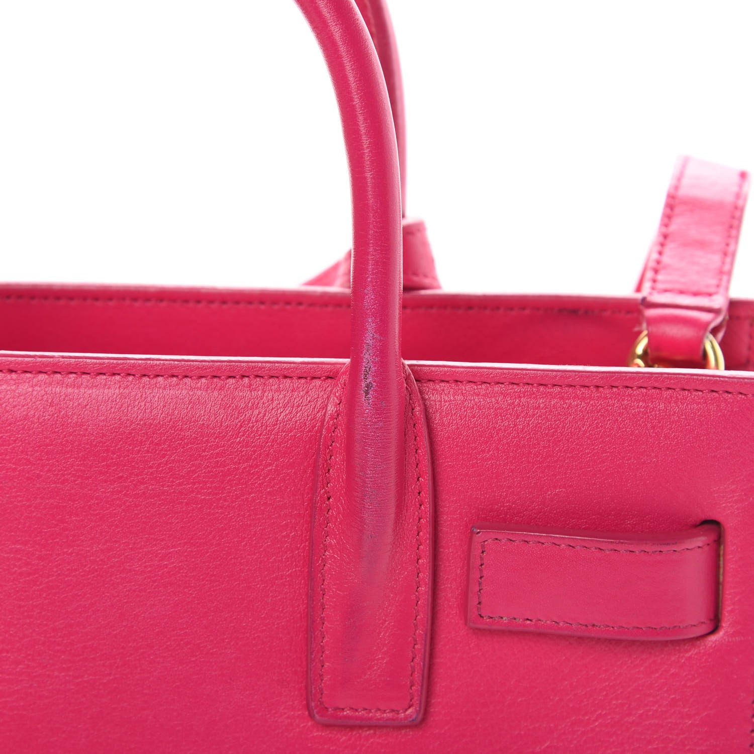 Saint Laurent Calfskin Nano Sac De Jour Bubblegum 15 of 21