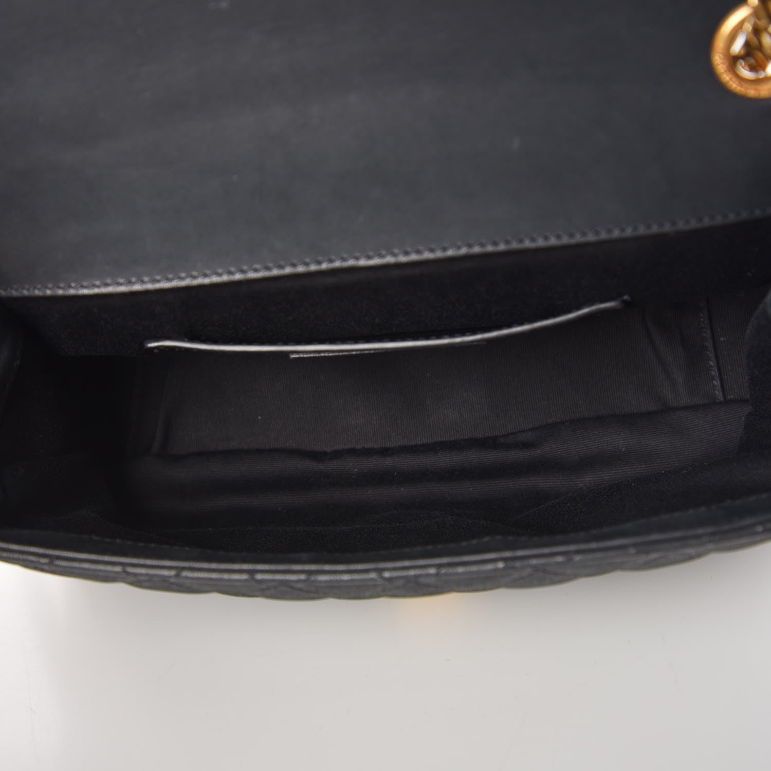 Saint Laurent Sheepskin Tri-Quilt Monogram Medium College Bag Black 5 of 10