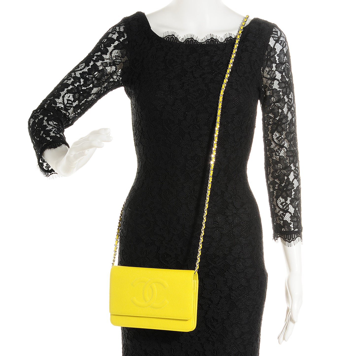 Caviar Timeless CC Wallet on Chain WOC Yellow