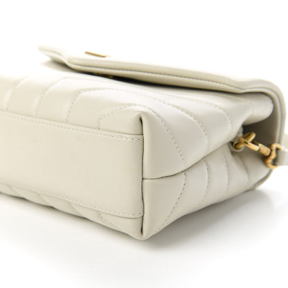 Saint Laurent Calfskin Y Quilted Monogram Toy Loulou Crossbody Bag Ivory 7 of 11