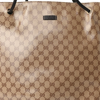 Gucci Crystal Monogram Tote Dark Brown 7 of 9