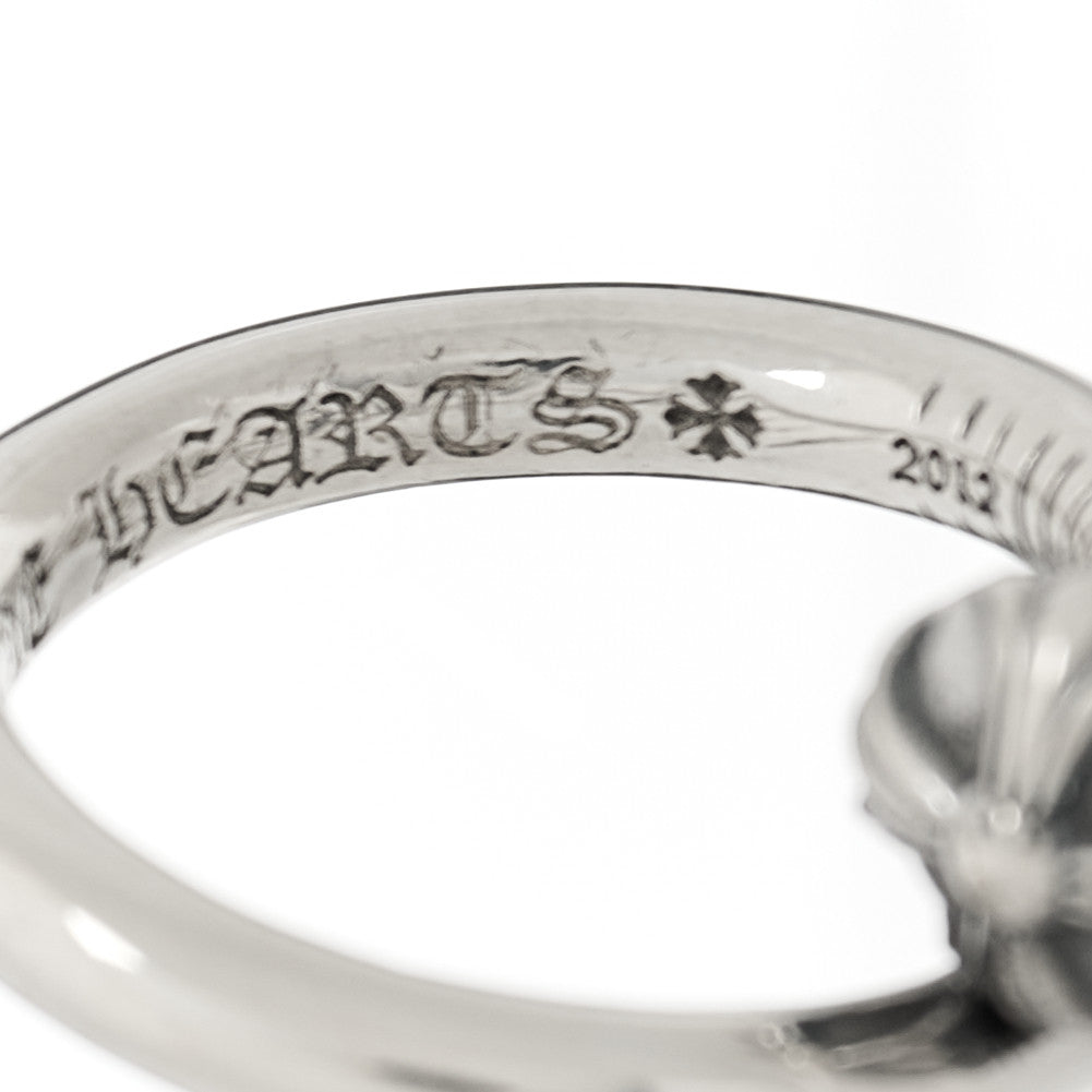 Sterling Silver Cross Ball Nail Ring 51 5.75