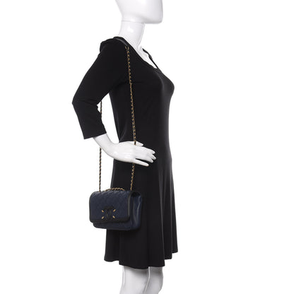Chanel Caviar Quilted Small CC Filigree Flap Navy Black 2 of 9