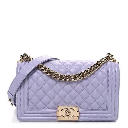 Chanel Caviar Quilted Medium Boy Flap Light Purple 1 of 12