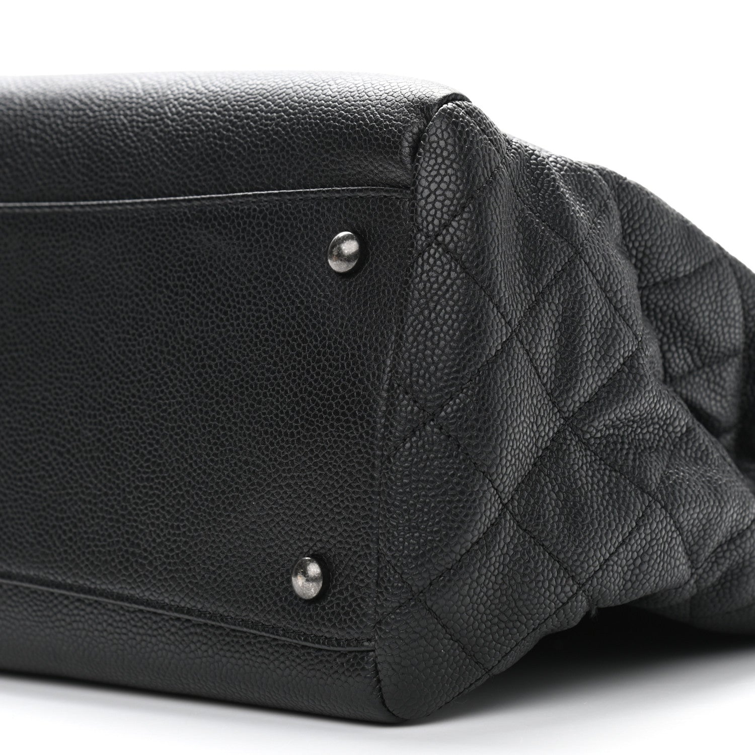 Chanel Caviar Lambskin Quilted Large Coco Break Shopping Bag Black 10 of 13
