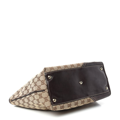 Gucci Monogram Medium New Britt Tote Brown 4 of 10