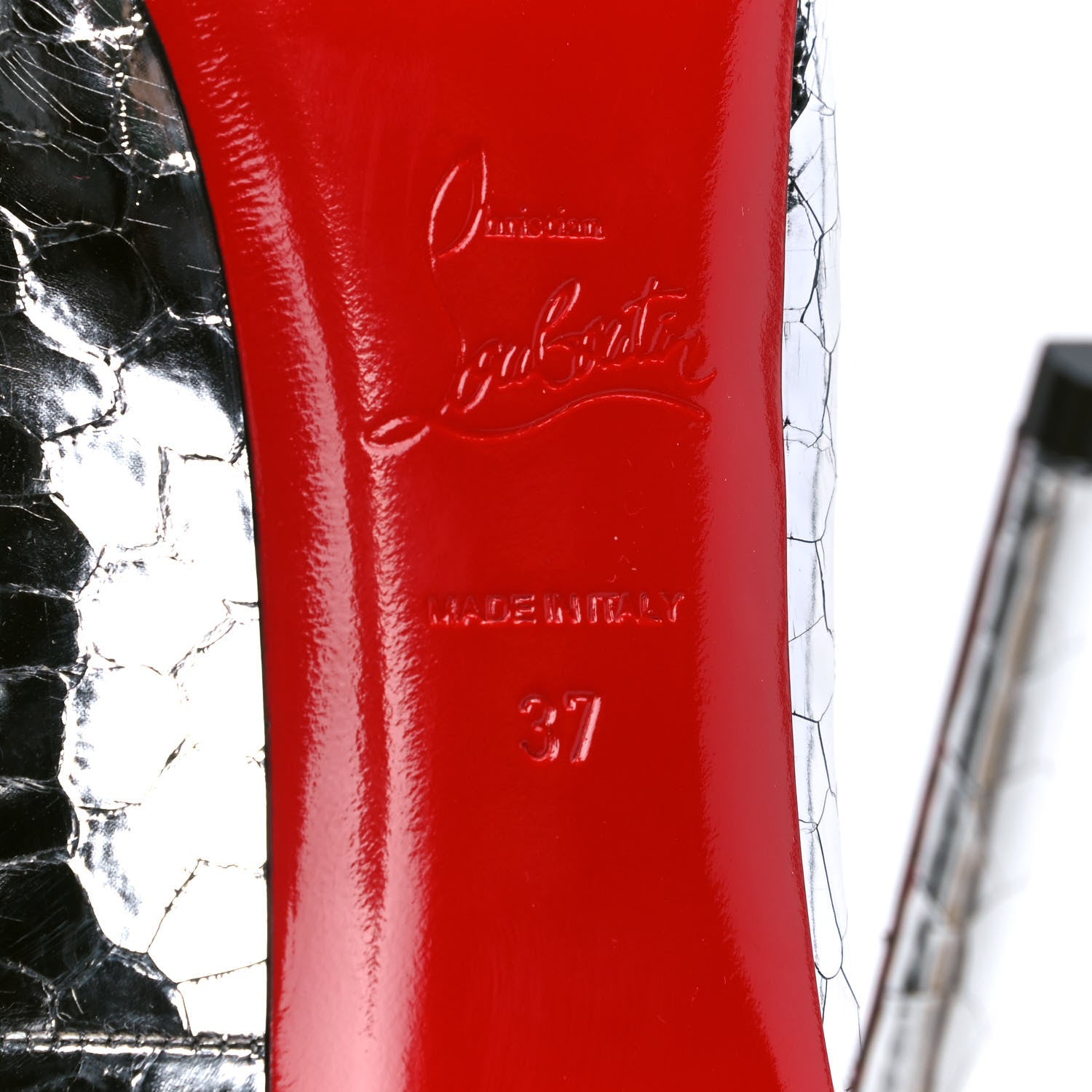 Christian Louboutin Specchio Martele New Very Prive 120 Pumps 37 Silver 5 of 5