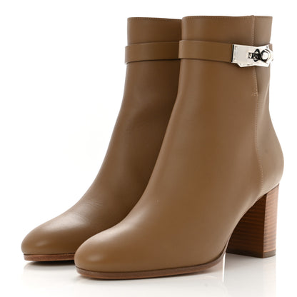 Hermes Calfskin Saint Germain Ankle Boots 36.5 Brun Fume 3 of 8