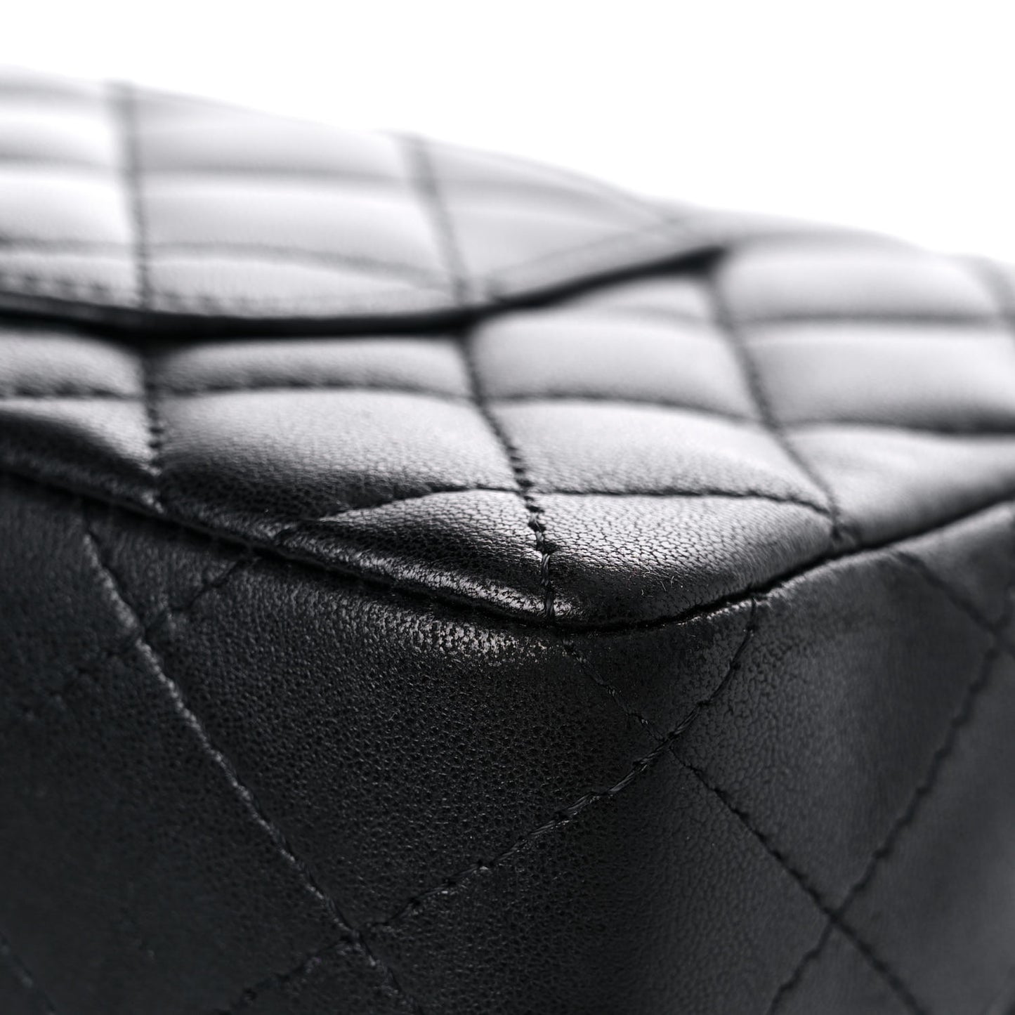Lambskin Quilted East West Flap Black