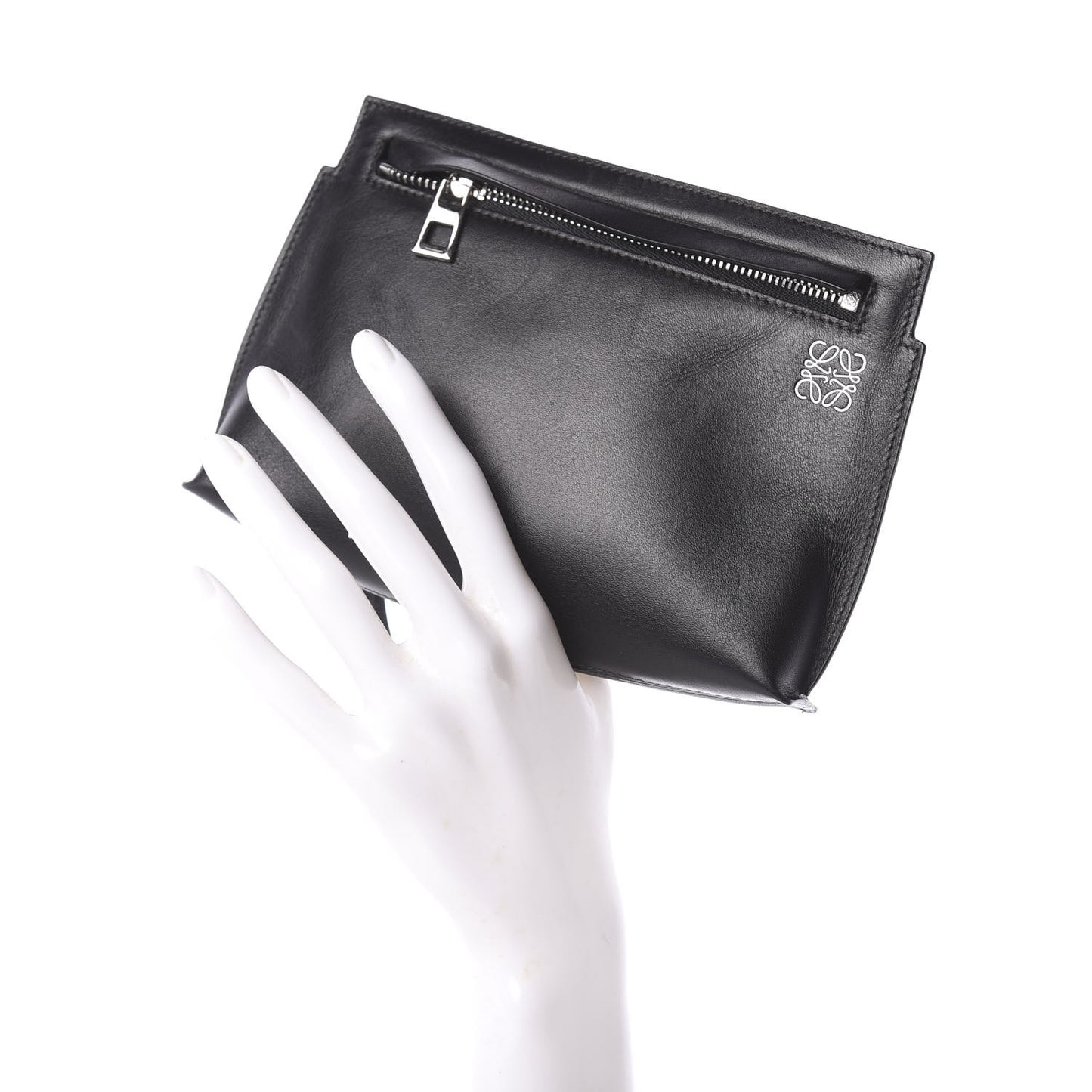 Calfskin T Pouch Black