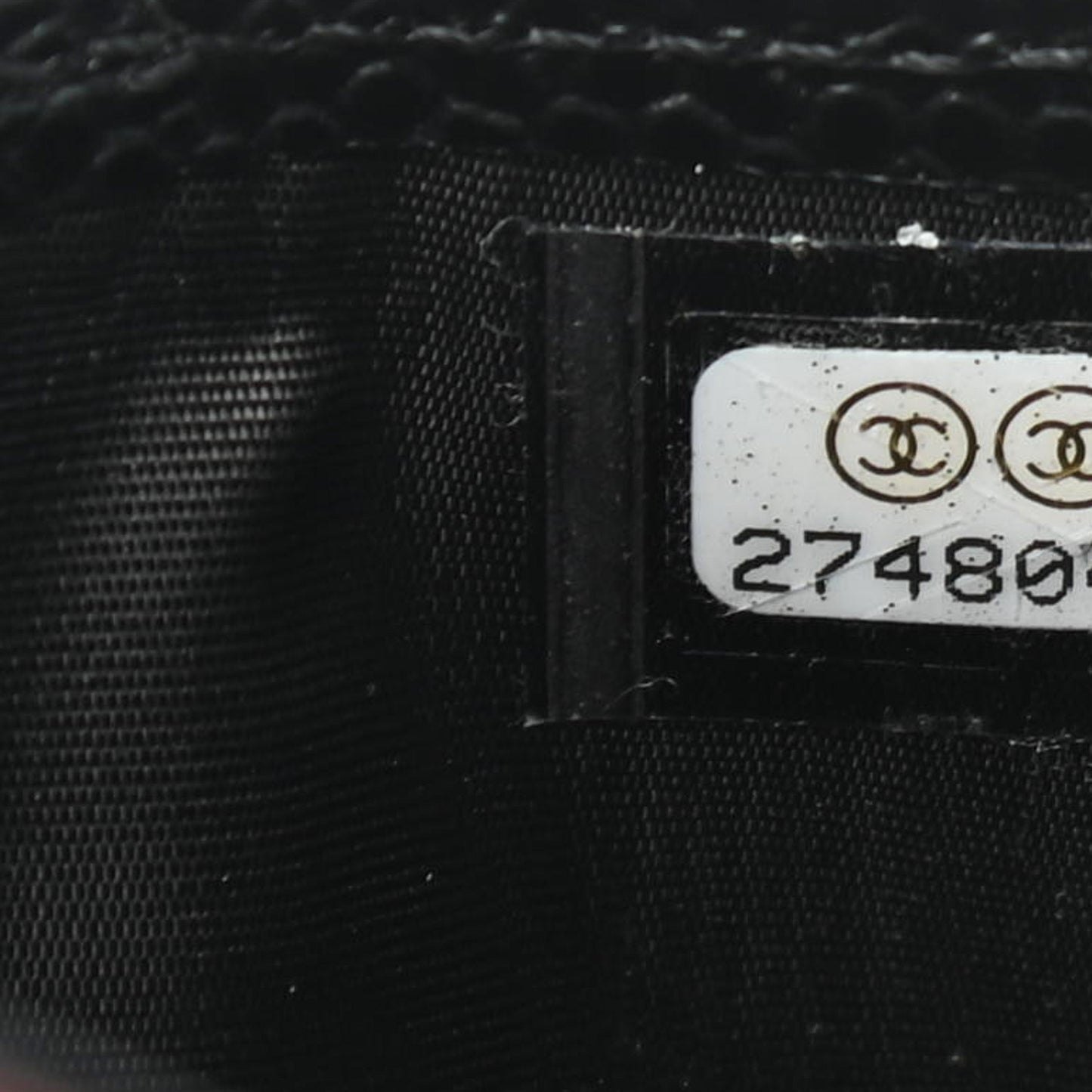 Caviar Quilted Card Holder Black