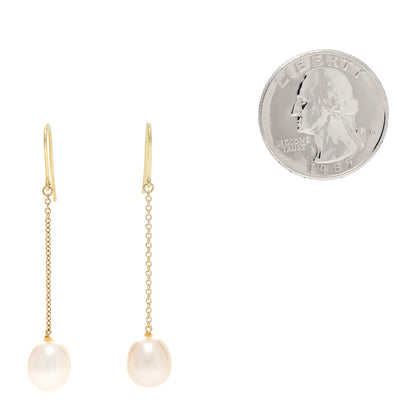 Tiffany 18K Yellow Gold Elsa Peretti Pearls By The Yard Drop Earrings 2 of 3