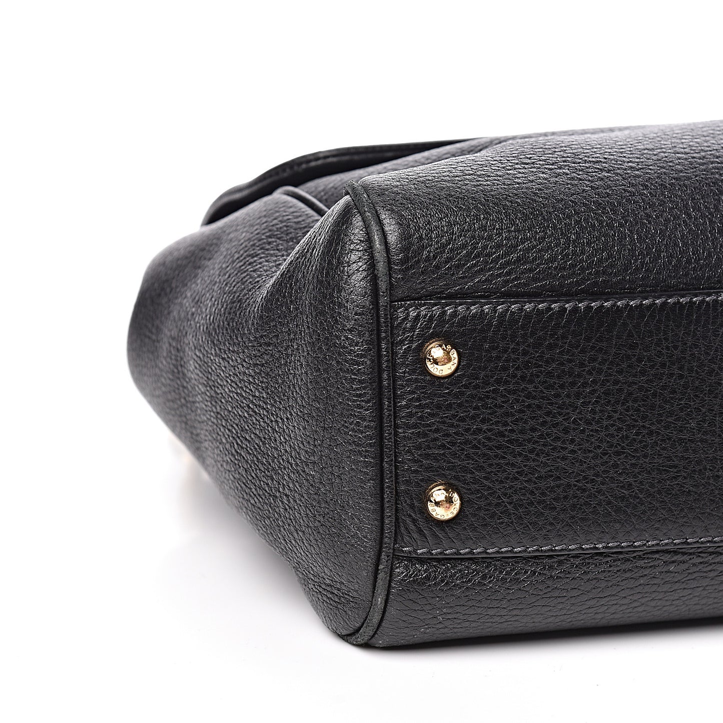 Grained Deerskin Medium Miss Sicily Satchel Black