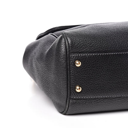 Dolce & Gabbana Grained Deerskin Medium Miss Sicily Satchel Black 5 of 15