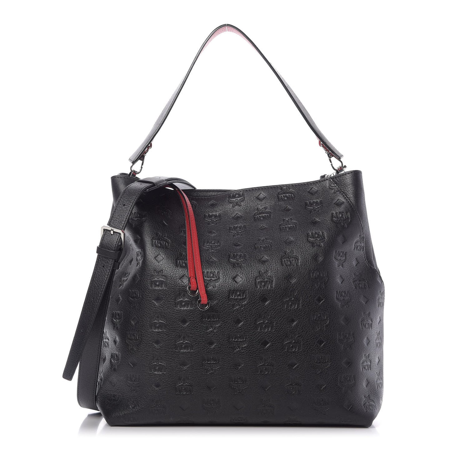 Grained Calfskin Large Klara Hobo Black