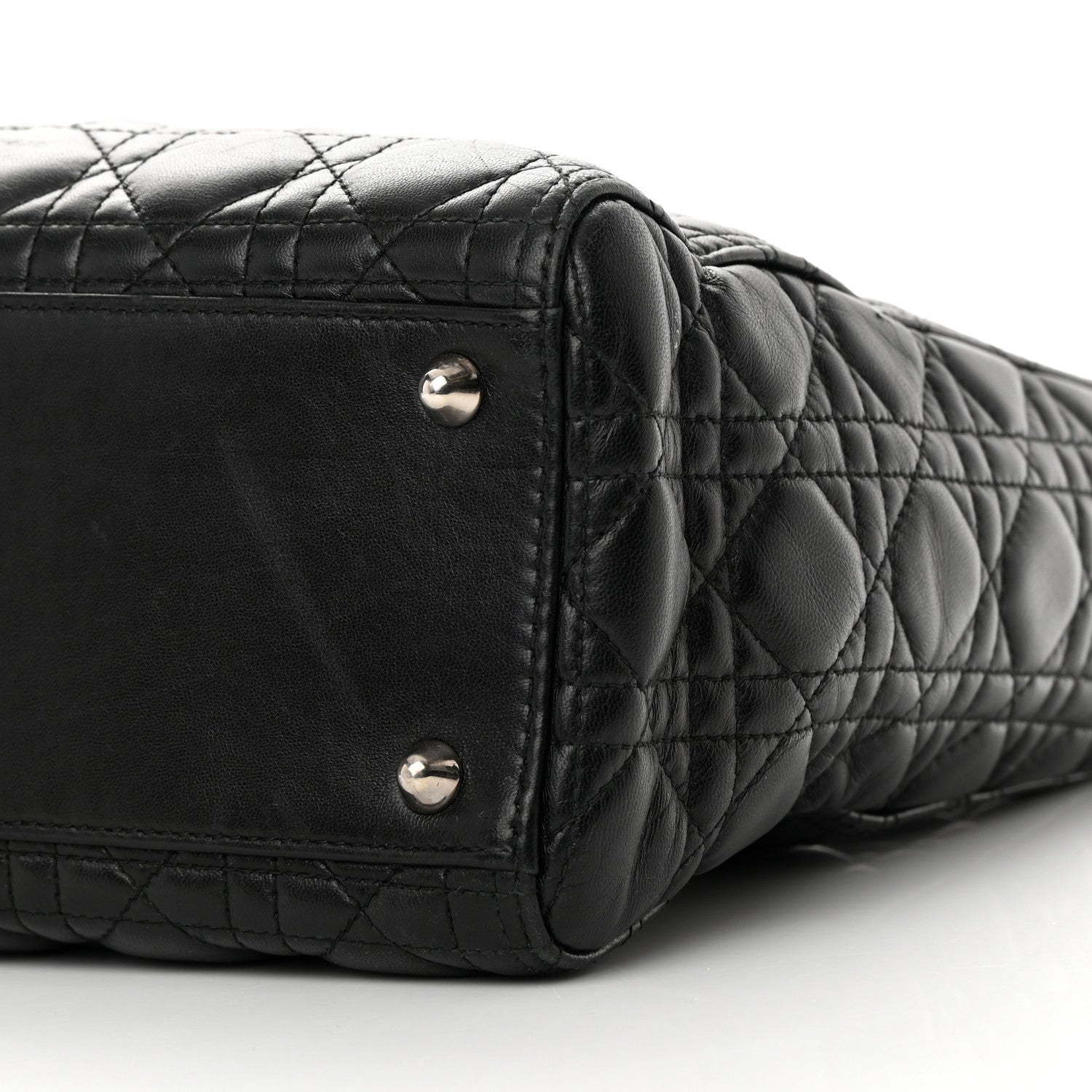 Christian Dior Lambskin Cannage Large Lady Dior Black 10 of 18