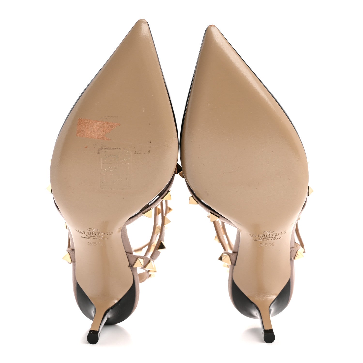 Valentino Garavani Patent Nappa Rockstud Ankle Strap 65mm Pumps 35.5 Black Poudre 6 of 11
