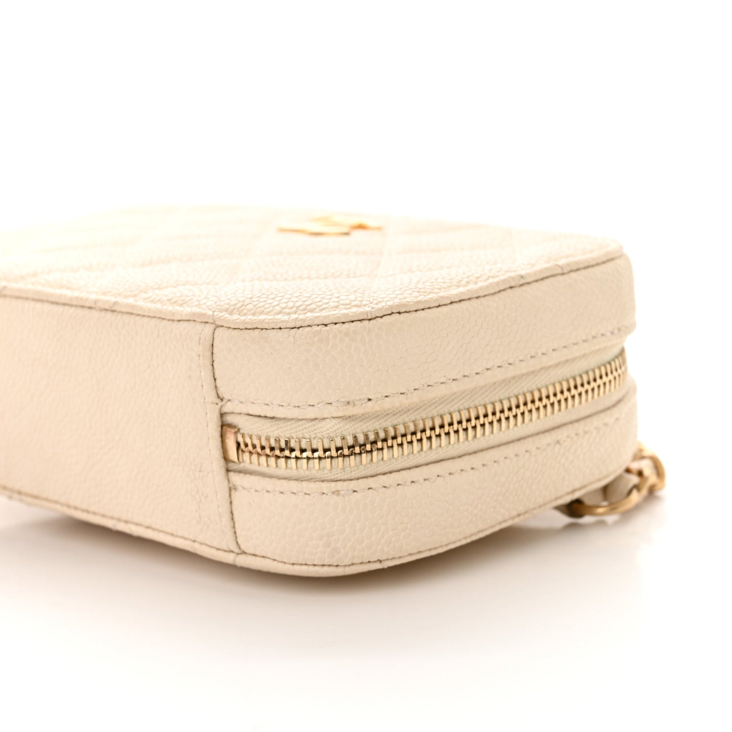 Caviar Quilted Flap Waist Bag White