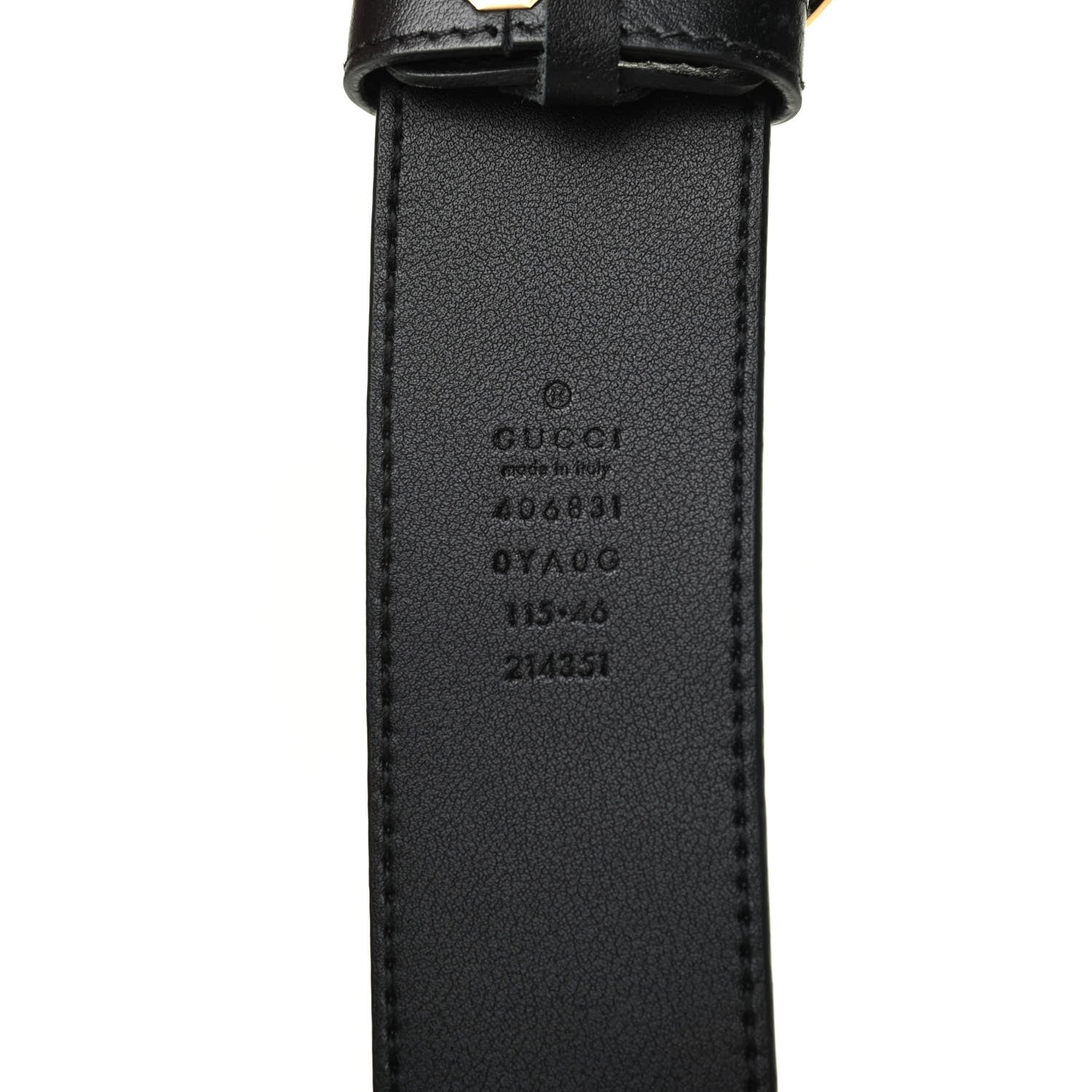 Gucci Plutone Calfskin Double G 40mm Belt 115 46 Black 3 of 3