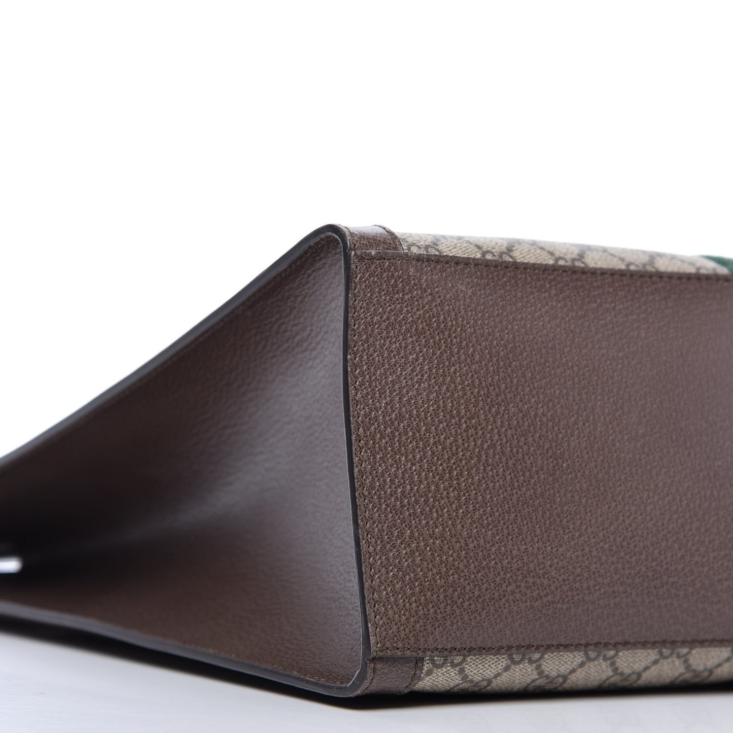 GG Supreme Monogram Web Ophidia Vertical Tote Brown