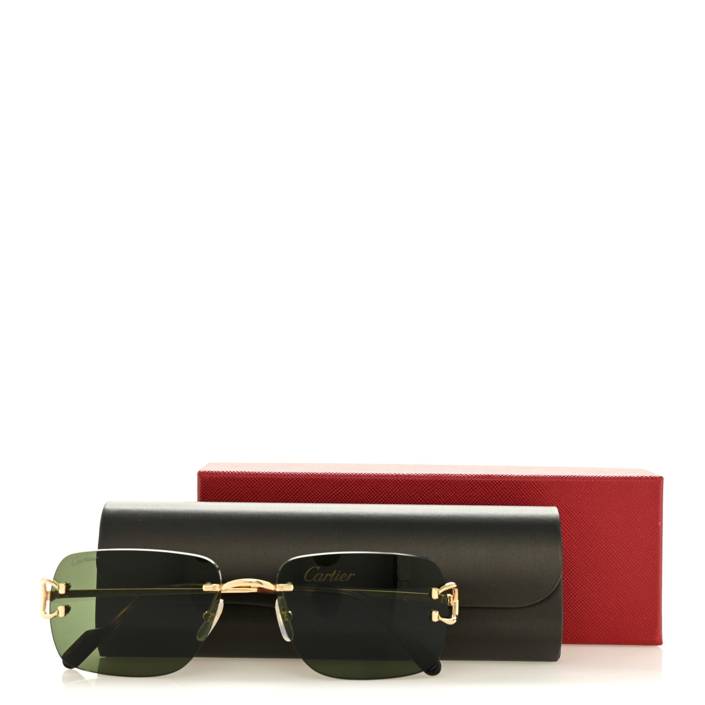 Metal Classic C De Cartier Sunglasses CT0330S Gold Green