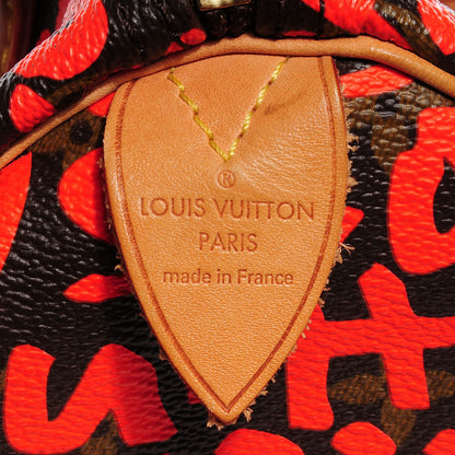 Louis Vuitton Monogram Graffiti Speedy 30 Orange 6 of 7