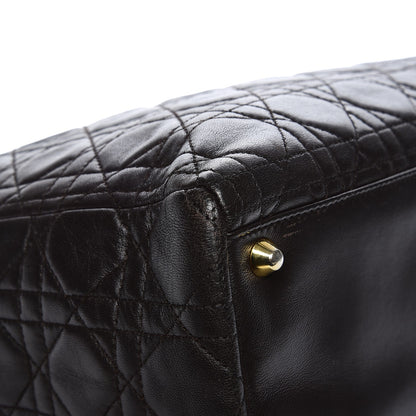 Christian Dior Vintage Lambskin Cannage Large Lady Dior Dark Brown 10 of 13