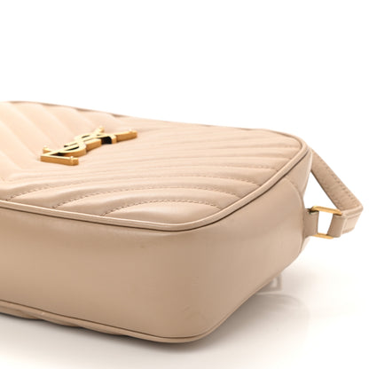 Saint Laurent Calfskin Matelasse Monogram Lou Camera Bag Dark Beige 10 of 12