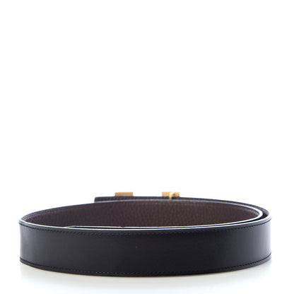 Hermes Box Togo 32mm H Belt 85 Black Chocolate 2 of 6