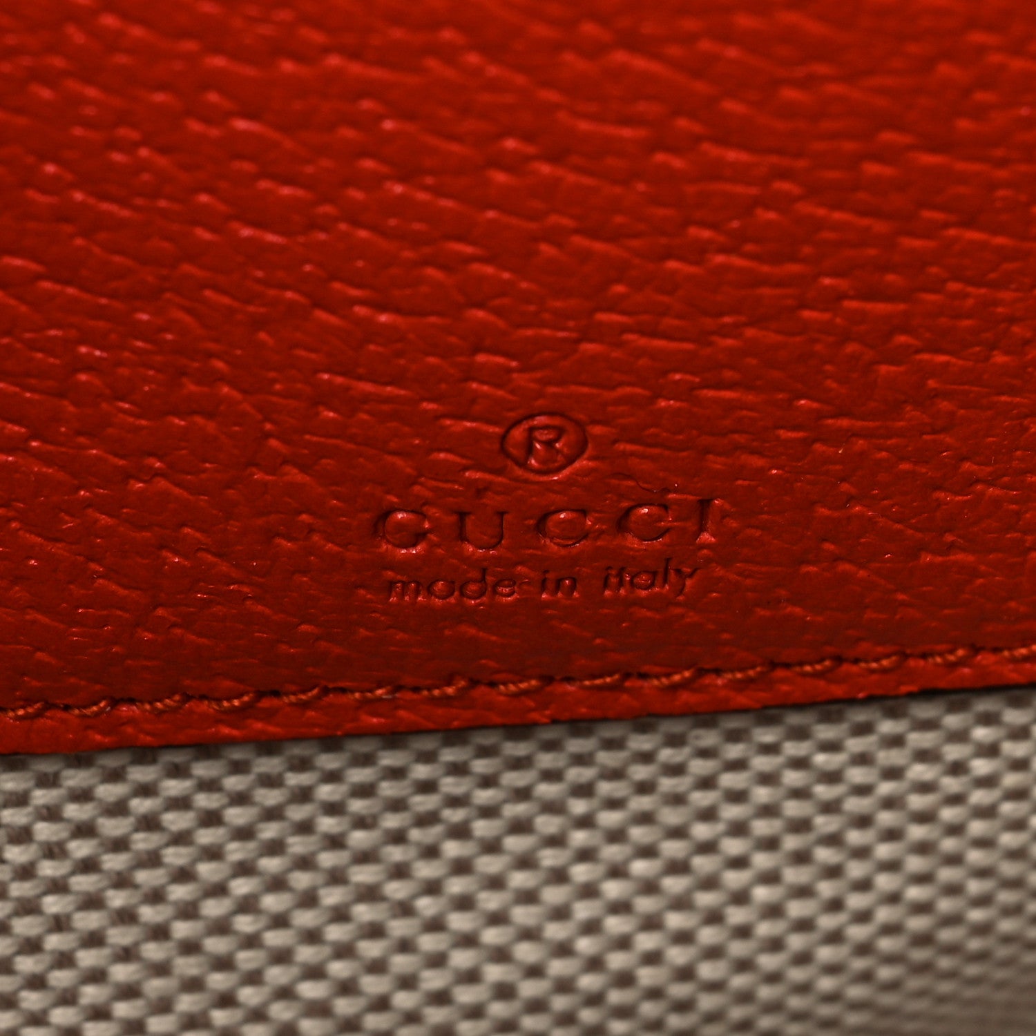 Gucci Fabric Embroidered Miami Striped Case Orange Multicolor 6 of 8