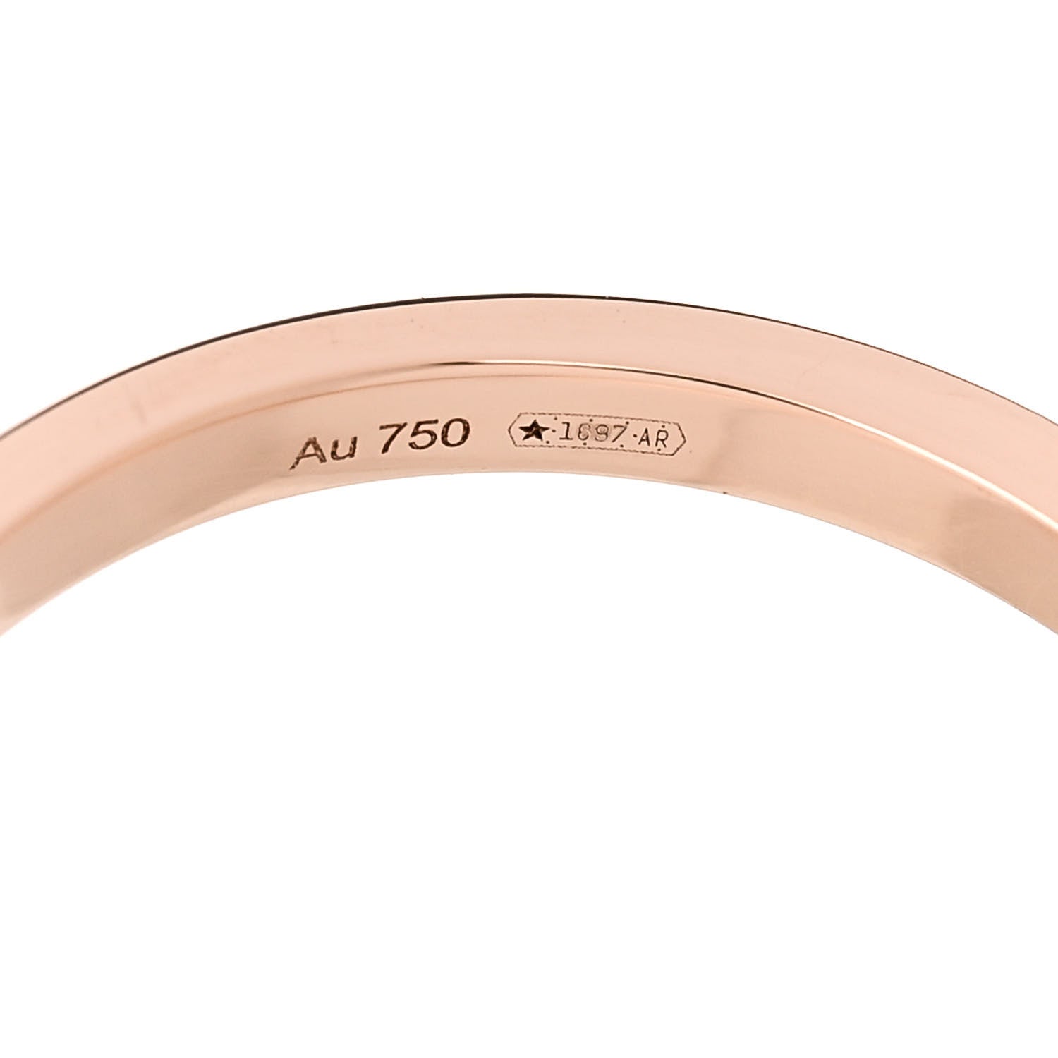 Hermes 18K Rose Gold Diamond Ever Herakles Wedding Band Ring 59 8.75 4 of 6