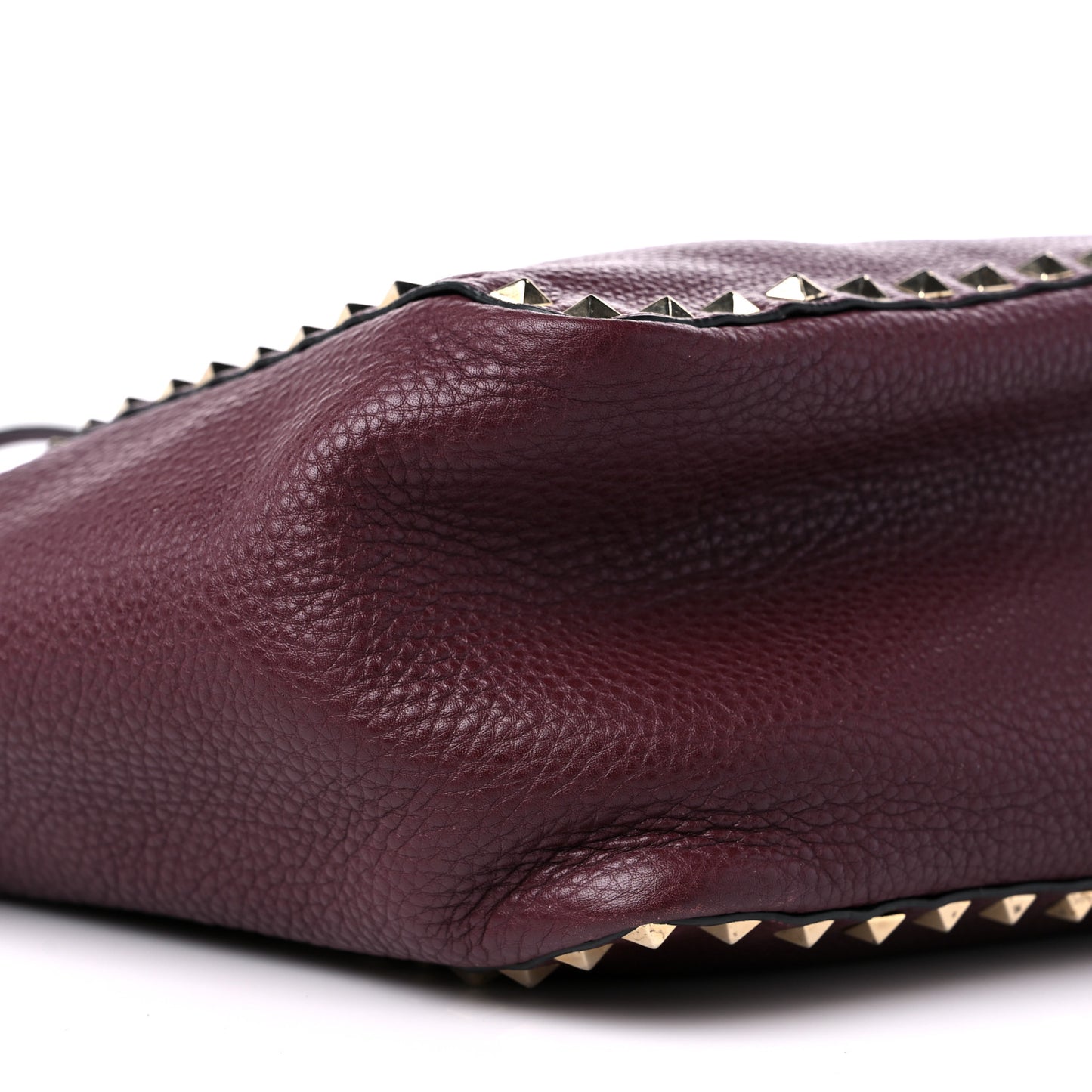 Grained Calfskin Rockstud Reversible Tote