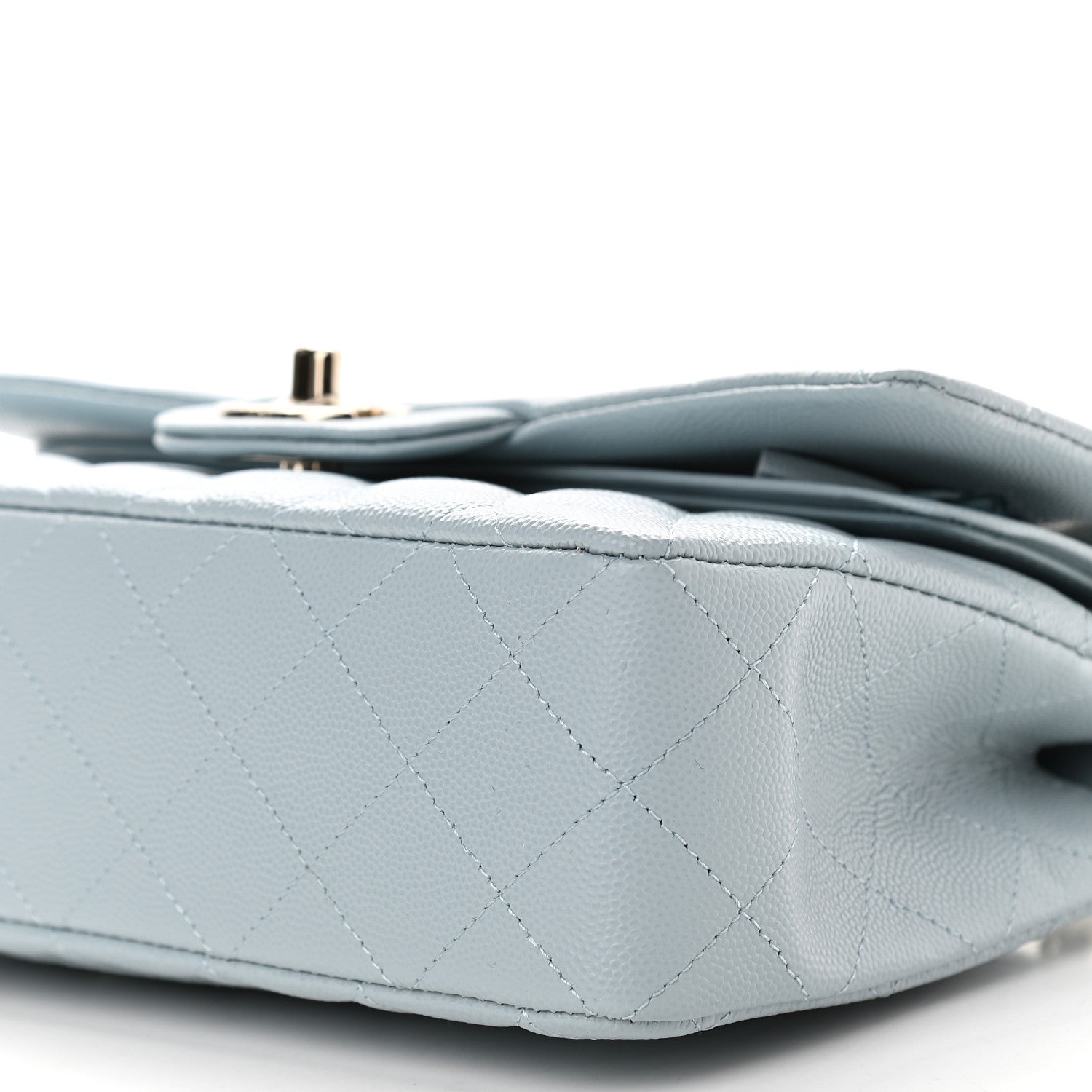 Chanel Caviar Quilted Small Double Flap Light Blue 8 of 8