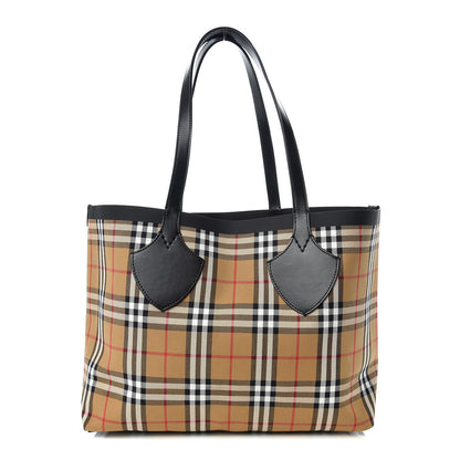 Burberry Vintage Check Medium The Giant Reversible Tote Antique Yellow Bright Red 1 of 15