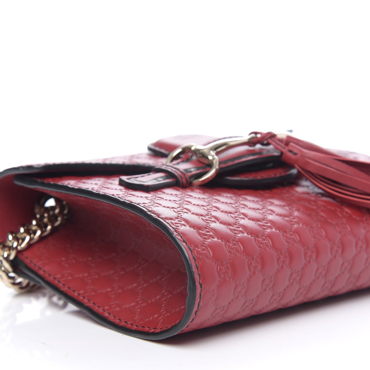 Soft Microguccissima Mini Emily Chain Shoulder Bag Rosso