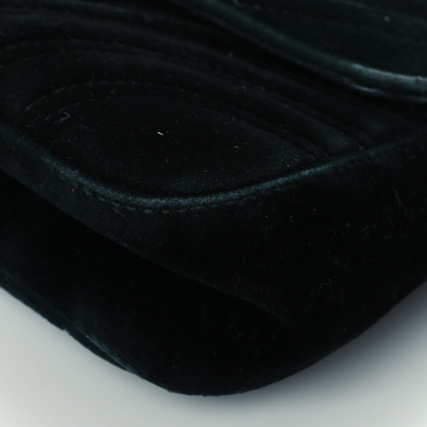 Velvet Matelasse Mini GG Marmont Shoulder Bag Black