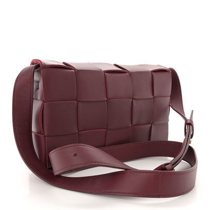 Bottega Veneta Lambskin Maxi Intrecciato Cassette Crossbody Bag Bordeaux 3 of 11