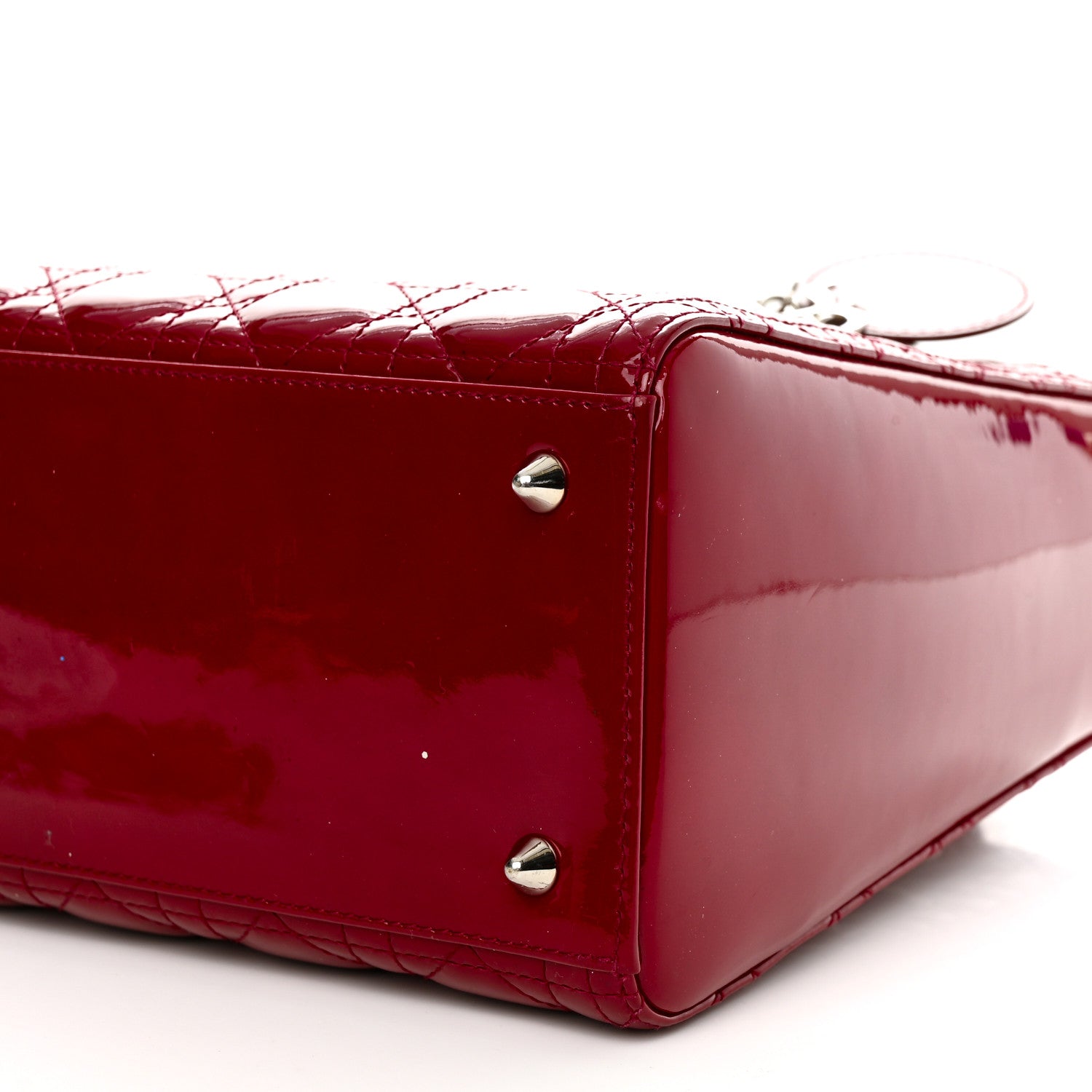 Christian Dior Patent Cannage Medium Lady Dior Red 10 of 10