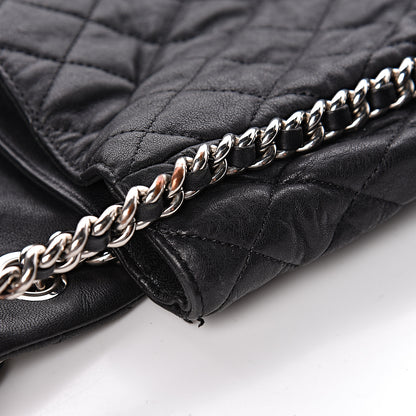 Chanel Washed Lambskin Quilted Maxi Chain Around Flap Black 8 of 13