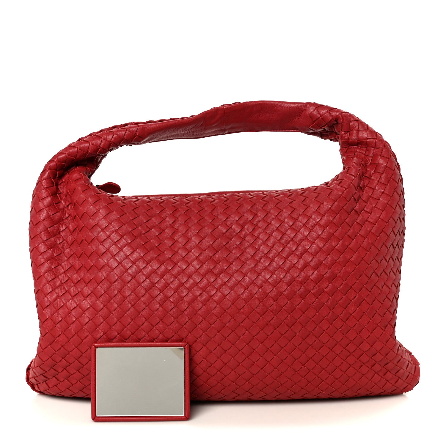 Bottega Veneta Nappa Intrecciato Large Veneta Hobo Red 3 of 12
