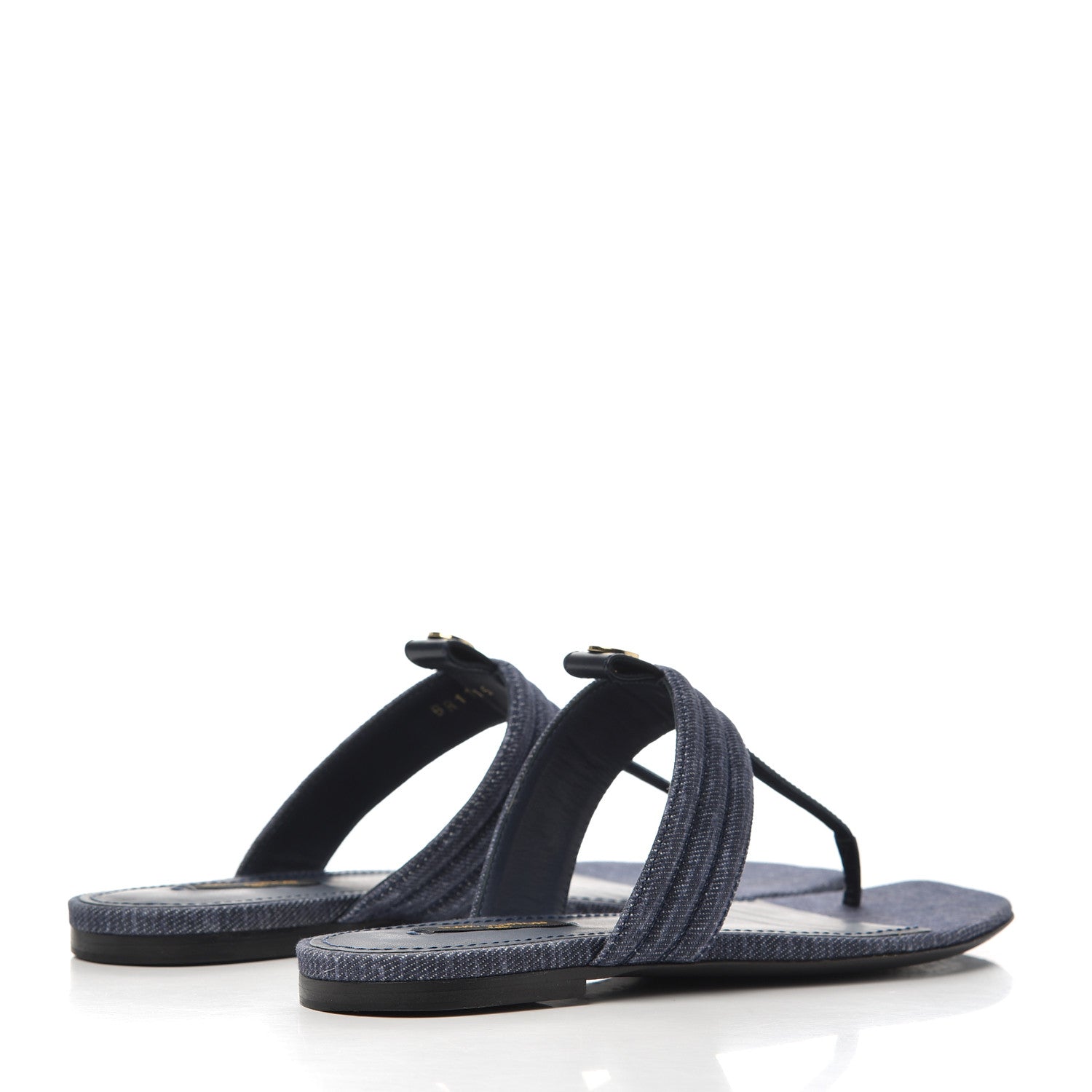 Louis Vuitton Denim Thong Sandals 38 Blue 4 of 16