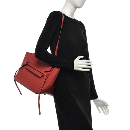 Celine Drummed Calfskin Small Belt Bag Vermillion 2 of 8