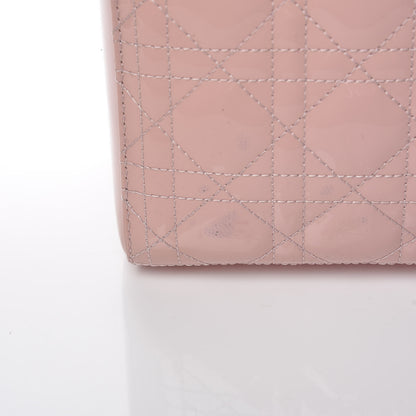 Christian Dior Patent Cannage Large Lady Dior Light Pink 18 of 19