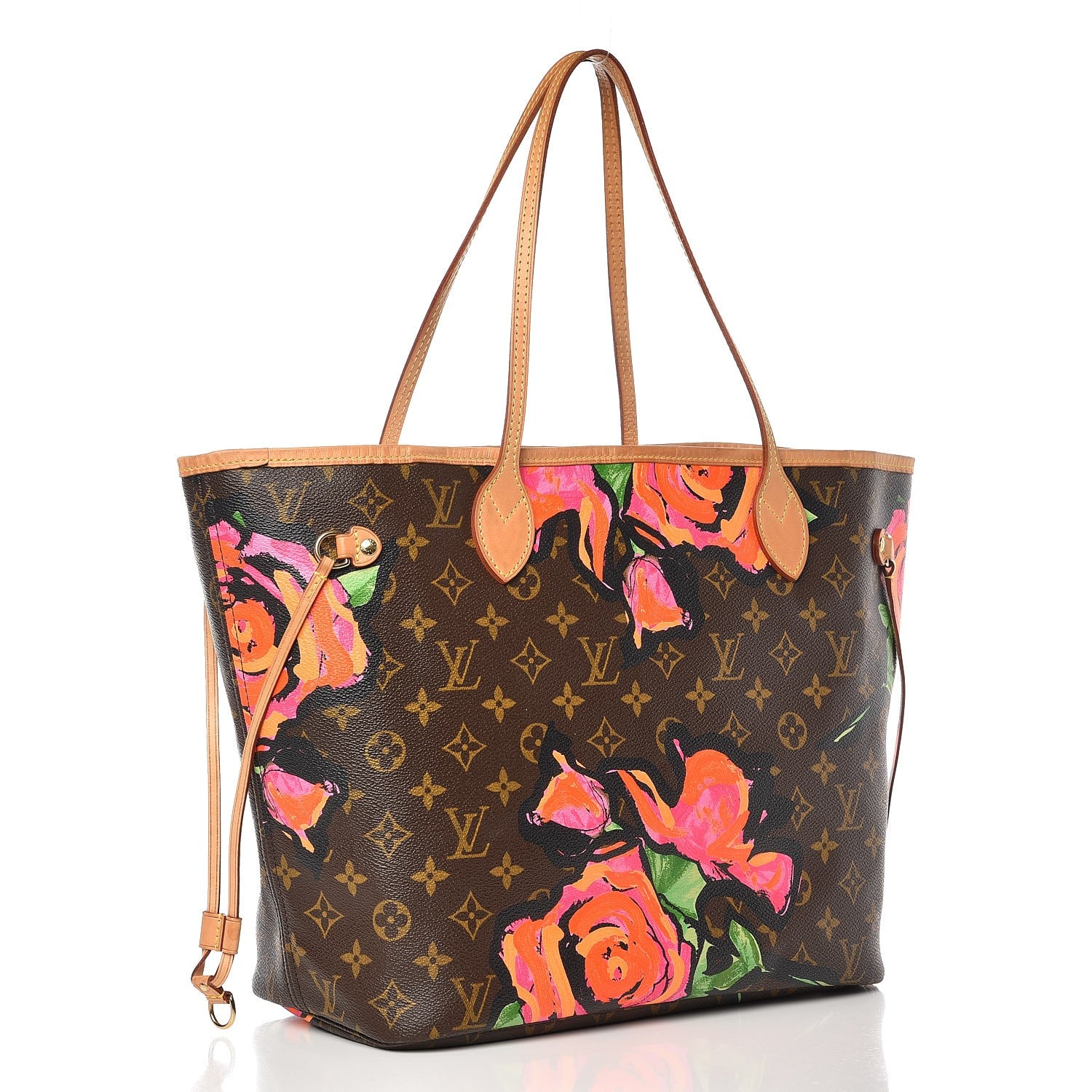 Louis Vuitton Monogram Roses Neverfull MM 3 of 12