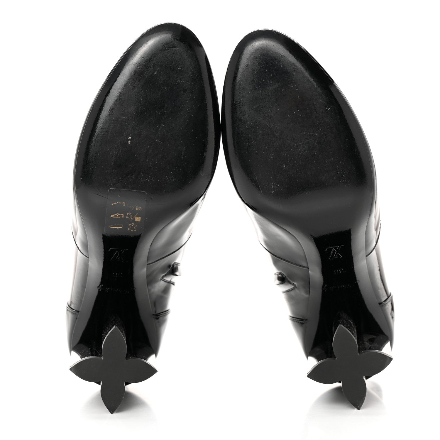 Louis Vuitton Patent Silhouette Ankle Boots 38 Black 6 of 13
