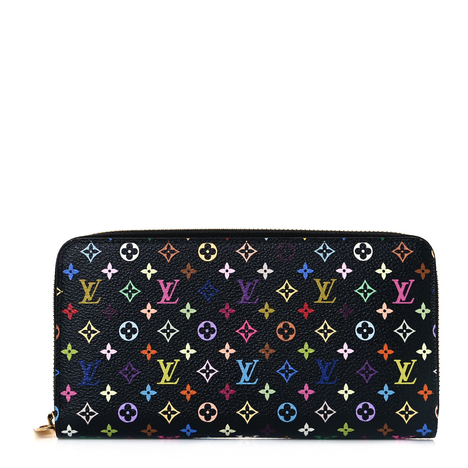 Louis Vuitton Monogram Multicolor Zippy Wallet Black Violet 1 of 8