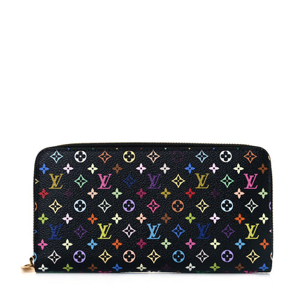 Louis Vuitton Monogram Multicolor Zippy Wallet Black Violet 1 of 8