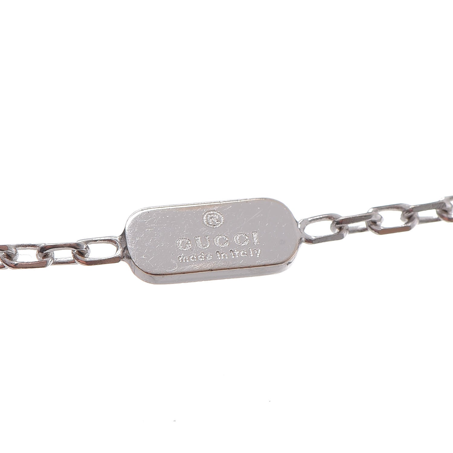 Gucci 18K White Gold Diamond Icon Twirl Pendant Necklace 6 of 11