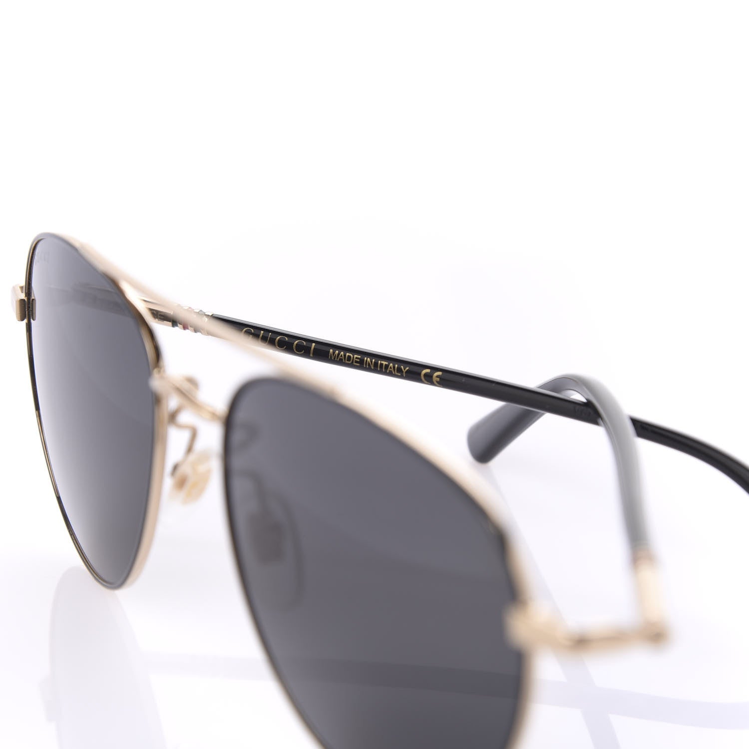 Gucci Acetate Aviator Sunglasses GG0388S Gold 5 of 7