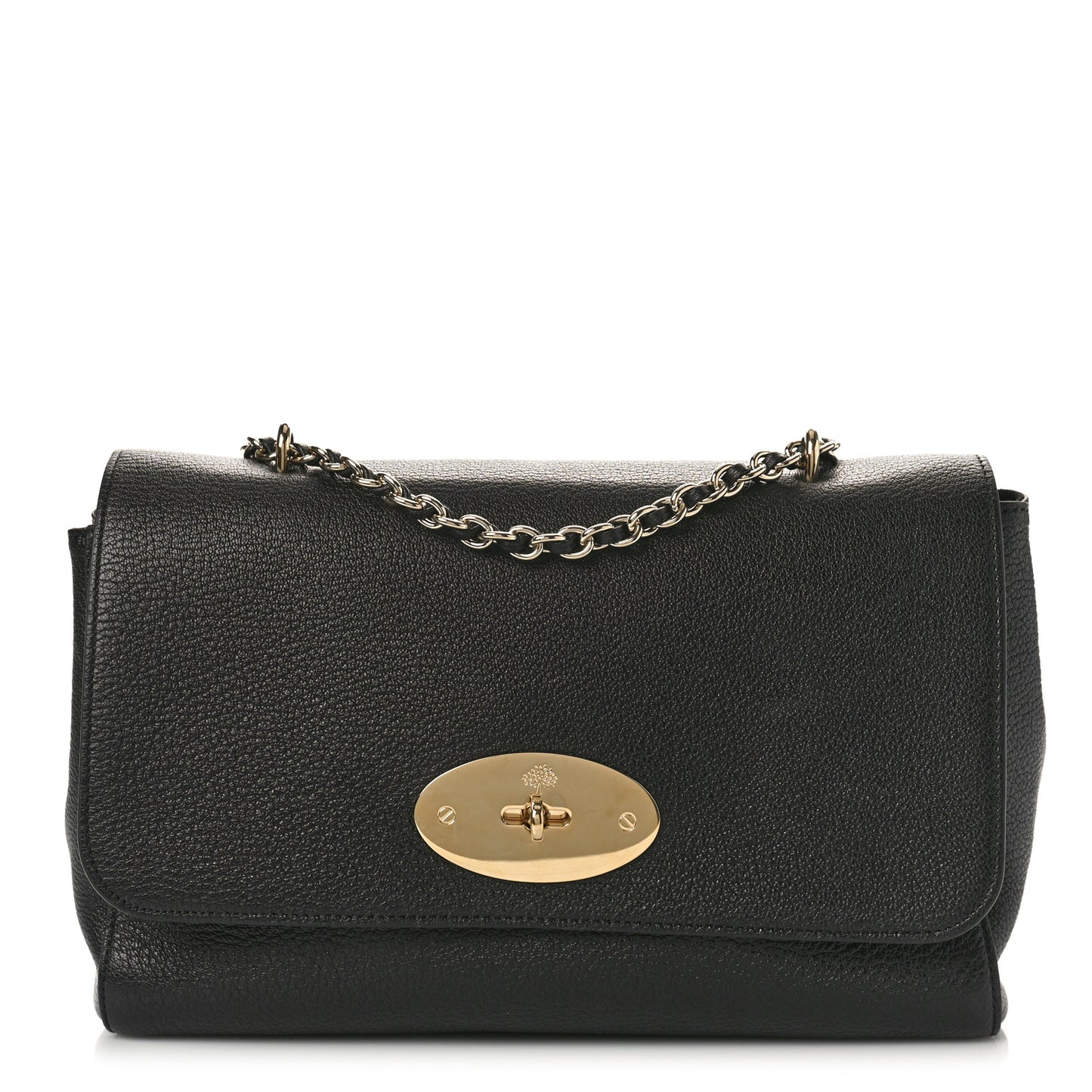 Glossy Goatskin Medium Lily Black